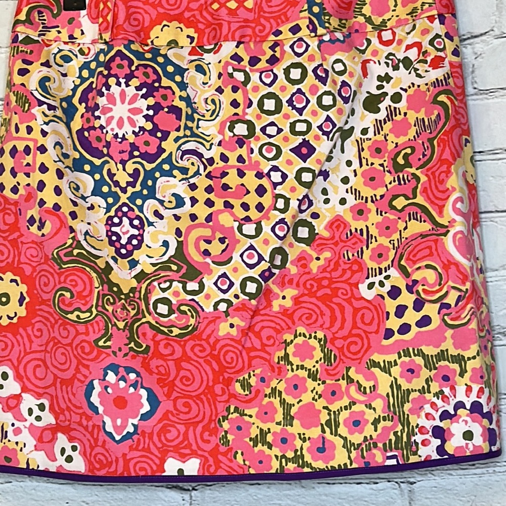 J. Crew Pink Purple Yellow Floral Skirt Size 6 Excellent Condition - Picture 7 of 9